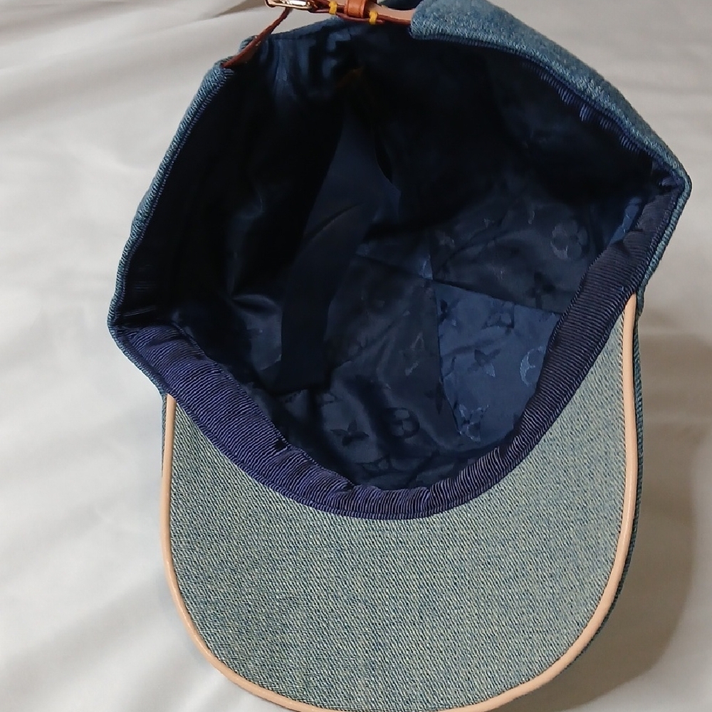 Louis Vuitton Denim and Leather Flower Cap - Picture 3 of 4
